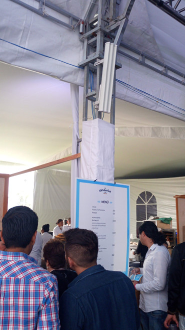 Antena de largo alcanze de 5GHz para Sistema de Cashless Bunker para el Oktoberfest 2018, Parque Bicentenario, CD MX